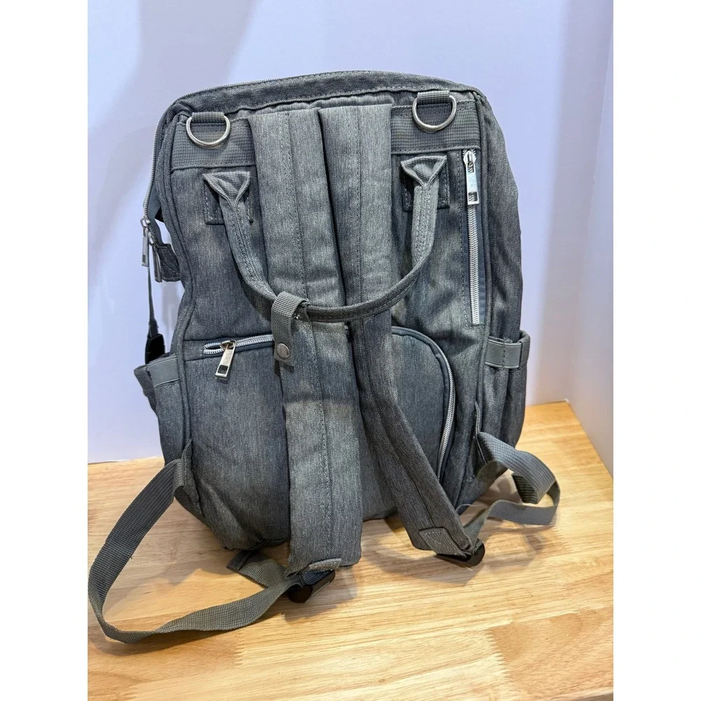 Dodo Babies Diaper Bag‎ Backpack – Gray – Excellent Condition